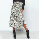 Zingj / Summer 2023 Leopard Print Slit Skirt Sexy Zipper High-Waist Long Skirt-Outfit