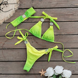 Three-Point Strap Bikini Split Swimsuit Woman 2025 New Multi-Color Bikini