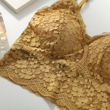 Arrival Women Push Up Wireless Floral Lace Bra Top Women Bralette Underwear Lingerie Full Cup Hot