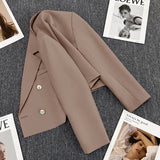 Zingj Jade Green Suit Jacket Female Autumn 2024 New Small Person Temperament Casual Versatile Small Suit