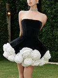 New Dress In Spring 2025 Princess Style Elegant Fresh Sweet Breast Three-Dimensional Flower Dress