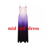 Purple Gradient Spaghetti Strap Maxi Dress- Outfit