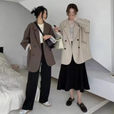 Zingj And Autumn White Suit Jacket Female 2024 Spring And Autumn New Leisure Web Celebrity Fried Street Loose Small