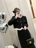 Summer Fashion Elegant Two Piece Skirt Set Women Designer Button Pleated Y2K Skirt Suit Female Casual Korean Mini Skirt