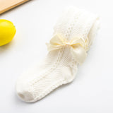 0-10 Yrs Children Spring Autumn Winter Bowknot Tights Cotton Baby Girls Pantyhose Kids Infant Knitted Collant