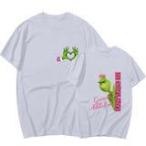 High Street Style Trend Summer Lovers Wear Green Printed Round-Neck Short-Sleeved Shirt T-Shirt