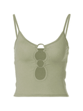 O Ring Cutout Crop Cami Top- Outfit