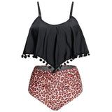 Sexy Tankini Swimwear Women Push Up Swimsuit High Waisted Bathing Suit Floral Biquini Two Piece Bikinis Beachwear Plus