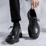Zingj Shoes Men Korean Niche Ins Shoes Men British Casual Will Drop High Derby Shoes