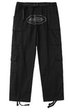 Tide Brand Alcatraz Overalls Men's Multi-Pocket Retro Loose Straight Tube Rope Tie