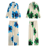 2025 New Women's Print Vertical Sex Shirt Slacks 2183040