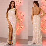 club Party Sequin maxi Dress women summer dress elegant bodycon vintage woman Long dresses clothes vestidos