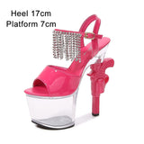 Stripper Shoes Pole Dance High Heels Sexy Women Shoes Transparent Sandals Women Wedding Dress 2020 Pistol Heel Female