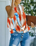 T-Shirt Fashion Beach Street Style Loose Summer Sleeveless Sexy V-Neck Top Casual Home Print Clothes