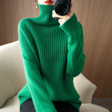Zingj Sweater Bottom Shirt Women With Qiu Dong New Head Loose Half Draw A Rotator Sleeve Sweater Women's Jacket-Outfit