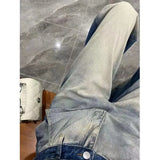 Streetwear Retro Vintage Harajuku Straight High Waist Oversize Denim Pants Trousers Grunge Cargo Jeans for Women Alt