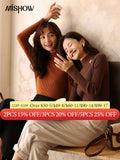 Women's Knitted Sweater 2022 Autumn Hollow Out Half High Collar High Strecth Female Clothing Solid Slim Tops