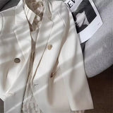 Zingj And Autumn Small Suit Jacket Female 2024 New Korean Version Net Red Temperament Small Purple Pink Suit