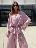 Minimalist Loose Suit Suit Women's Waist Design Loose Bun Shape Low Saturation Color Pressure-Free