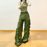 2023 Summer Women's New Fashion Street Pat High Waist Raised Hips Loose Trousers With Casual
