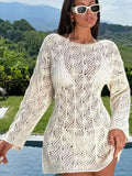 Beach Shirts Knitted Long-Sleeved Bikini