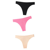 Seamless Panties Women Briefs Nylon Ultra-thin G-string Thongs Low Rise Lingerie Ice Silk Briefs Lady Underwear Plus