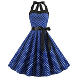Print Vintage Dress Women 2021 Summer Pin Up Sundress 50s 60S Rockbility Robe Femme Sexy A-Line Party Dress Vestidos