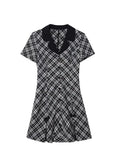 Short Sleeve Sexy Mini Pleated Dress Summer Women Fashion V-neck Preppy Style Streetwear Outfits Lattice Y2K Party