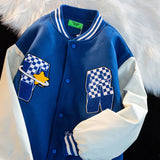 retro alphabet embroidery jackets coats men's 2023 new Y2K street hip-hop baseball suit couple casual trend jacket
