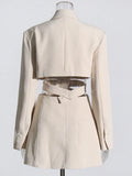 Fashion Design Feels Long-Term Suit In The Waist 2025 Changchun New V-Neck Long-Sleeved One-Buckle Suit