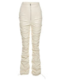 Stacked Pu Leather Pants- Outfit