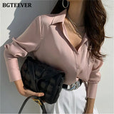 Chic Turn-down Collar Scarf Women Shirts 2021 Spring Summer Ladies Single-breasted Blouses Tops Elegant Female