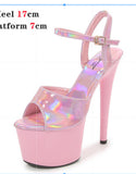 Zingj Lacquered Leather Sandals High Heels Sexy Black Waterproof Platform Hate Day High Slippers Female