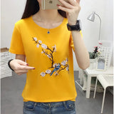 size white t shirt women tops summer 2021 cotton t-shirt women tshirt embroidery tee shirt femme camiseta mujer