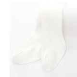 0 to 6 Yrs Cotton Double Needle Tights For Children Spring Autumn Winter Pantyhose Boys Girls Solid Candy Color