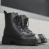 Zingj Kong Wind Ins Street Tide Male Street Shot Fashion Vintage Chelsea Boots Fall Youth Platform Leather Boots