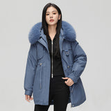 One Dress Three Wear Cotton Pie To Overcome The Disassembly Female Long Style 2024 Winter New Waist Slim Cotton-Padded Clothes-Outfit