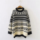 Zingj Sense Small Round Collar Sweater Female Autumn Dong Korean Version Loose Languid Lazy Small Knit Sweater Outside-Outfit