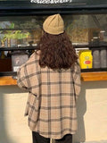Checkered Print Button Blouse- Outfit