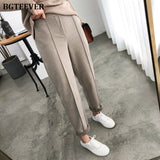 Thicken Winter Women Suit Pants Elastic Waist Women Pencil Pants Office Ladies Long Pants Elegant Women