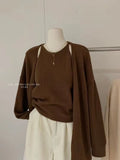 Zingj Lazy Wind Knitted Cardigan Halter Vest Two Sets Of Women Wear Korean Version Of Casual Loose-Fitting