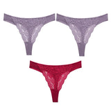 Sexy Lace G String Women's Thong Low-Waist Female Underpant Hollow Out Breathable Cotton Seamless G-String Underwear