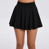 Zingj Pleated Sports Skirt Contains Tennis Bag Quick Drying Tennis Skirt Pants Prevent Naked Fitness Skirt 9905- Outfit