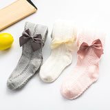 to 4 Years Spring Autumn Baby Girls Tights Beautiful Bowknot Mesh Pantyhose For Infants Newborns Toddlers Cotton Tight For
