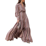 Spot Women's Wear In 2025 Autumn Temperament Cardigan Bohemian Fashion Print Long