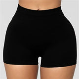 Hot Women Casual High Elastic Waist Tight Fitness Slim Skinny Dancing Shorts Solid Color Female Girl Exercise