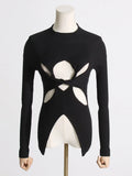 Zingj Girl Wind Knit Sweater Female 2024 Summer New Half High Collar Slim Show Thin Kink Senior Sense Hollow