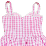 Pink Plaid Mini Dress- Outfit