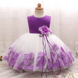 Girls White Baptism Dress Newborn Princess Birthday Wear Toddler Flower Christening Ball Gown Kids Dresses for Girls 12