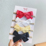 Soft Nylon Baby Girl Headband Bowknot Newborn Headbands Elastic Hair Bands Infant Turban Headwear Kids Hair